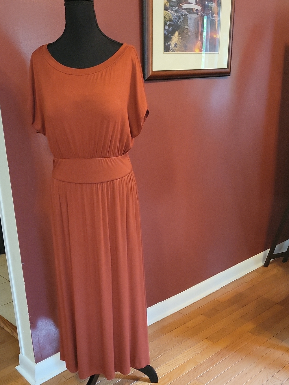 🧡🧡Soma Burnt Orange🧡🧡 Maxi Dress with Wide Waistband w/Pockets!